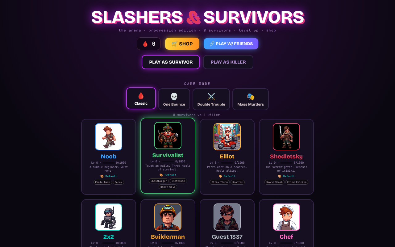 slashers-survivors app