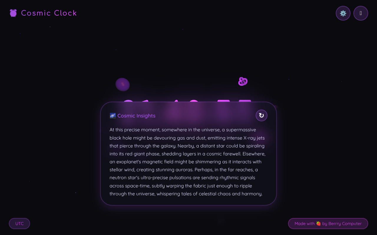 Cosmic Clock screenshot