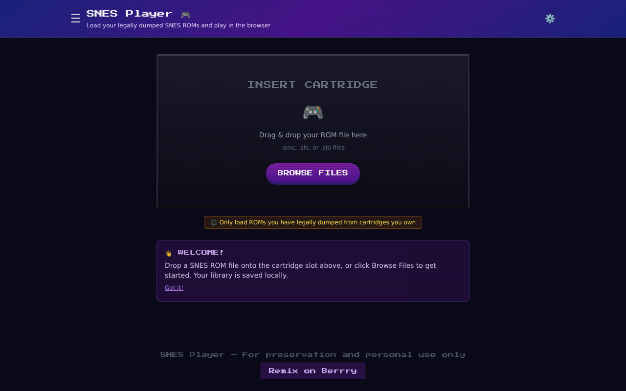 snesplayer app