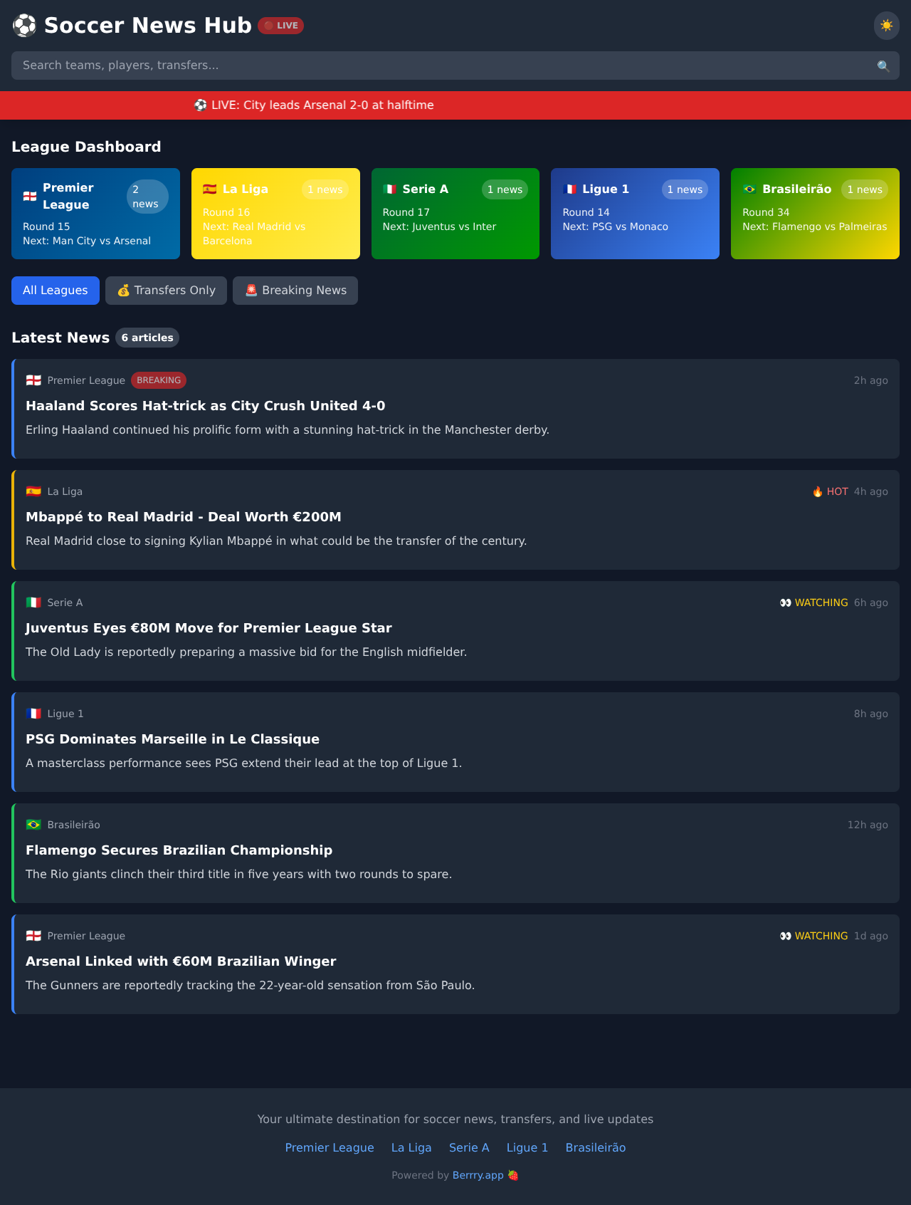 soccernews app