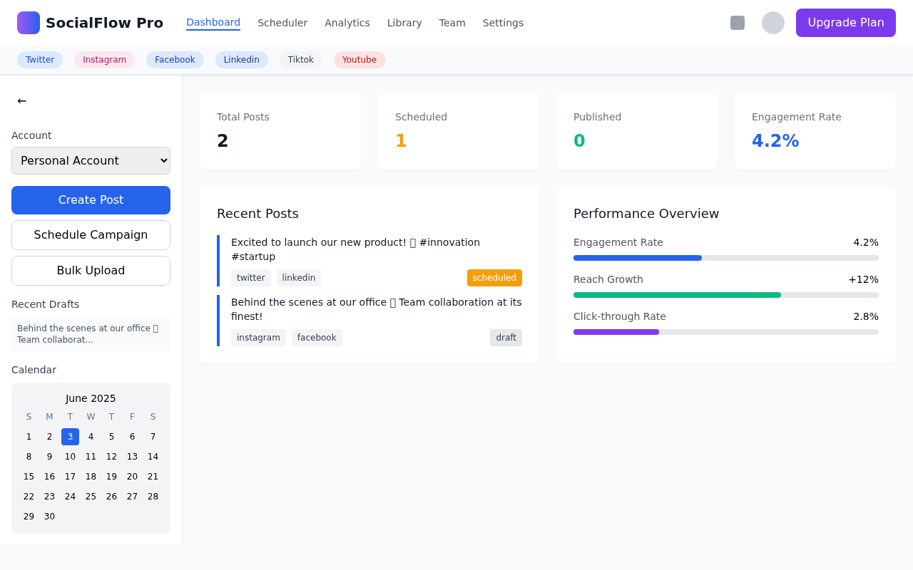 SocialFlow Pro screenshot
