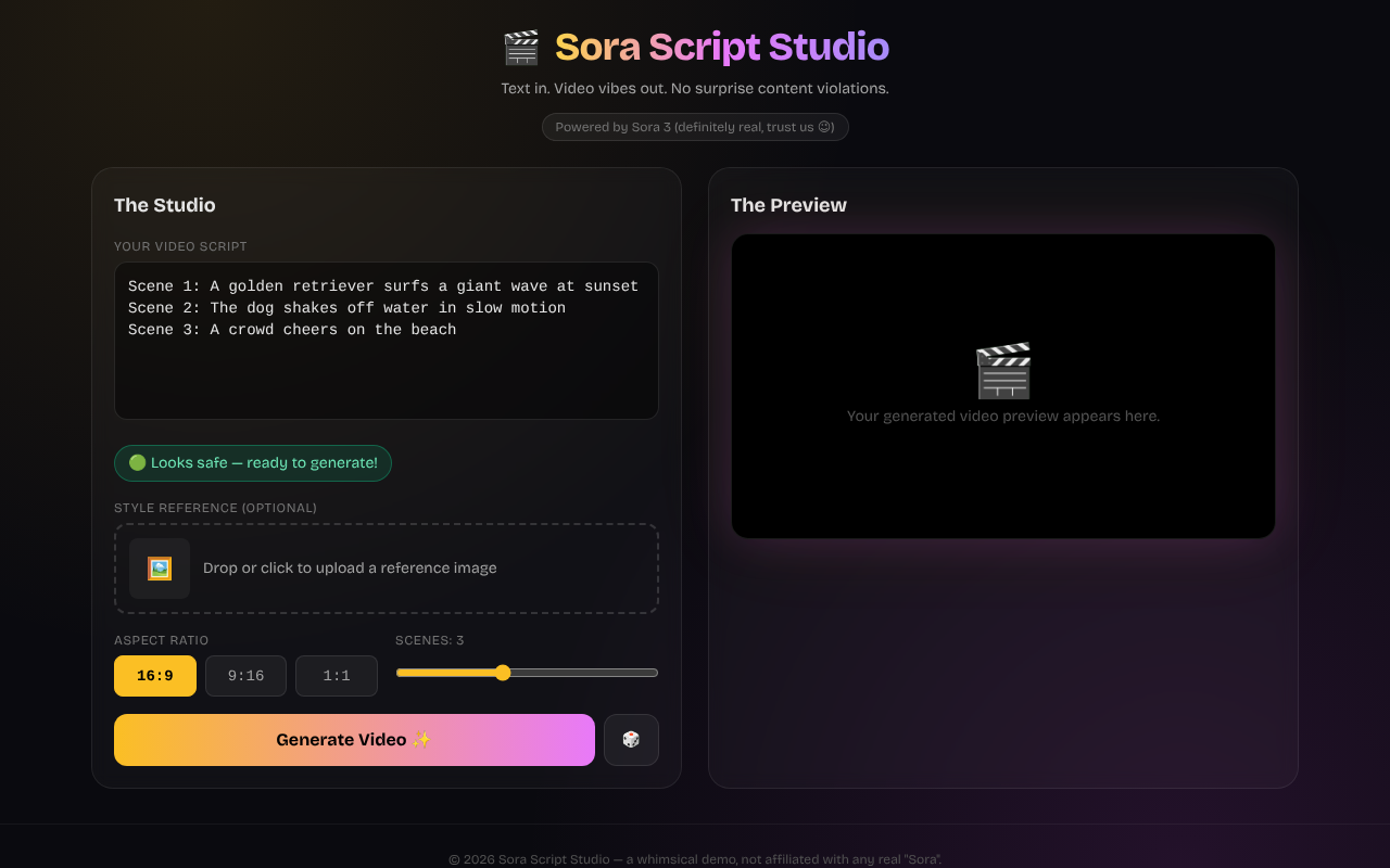 sora-script-studio app