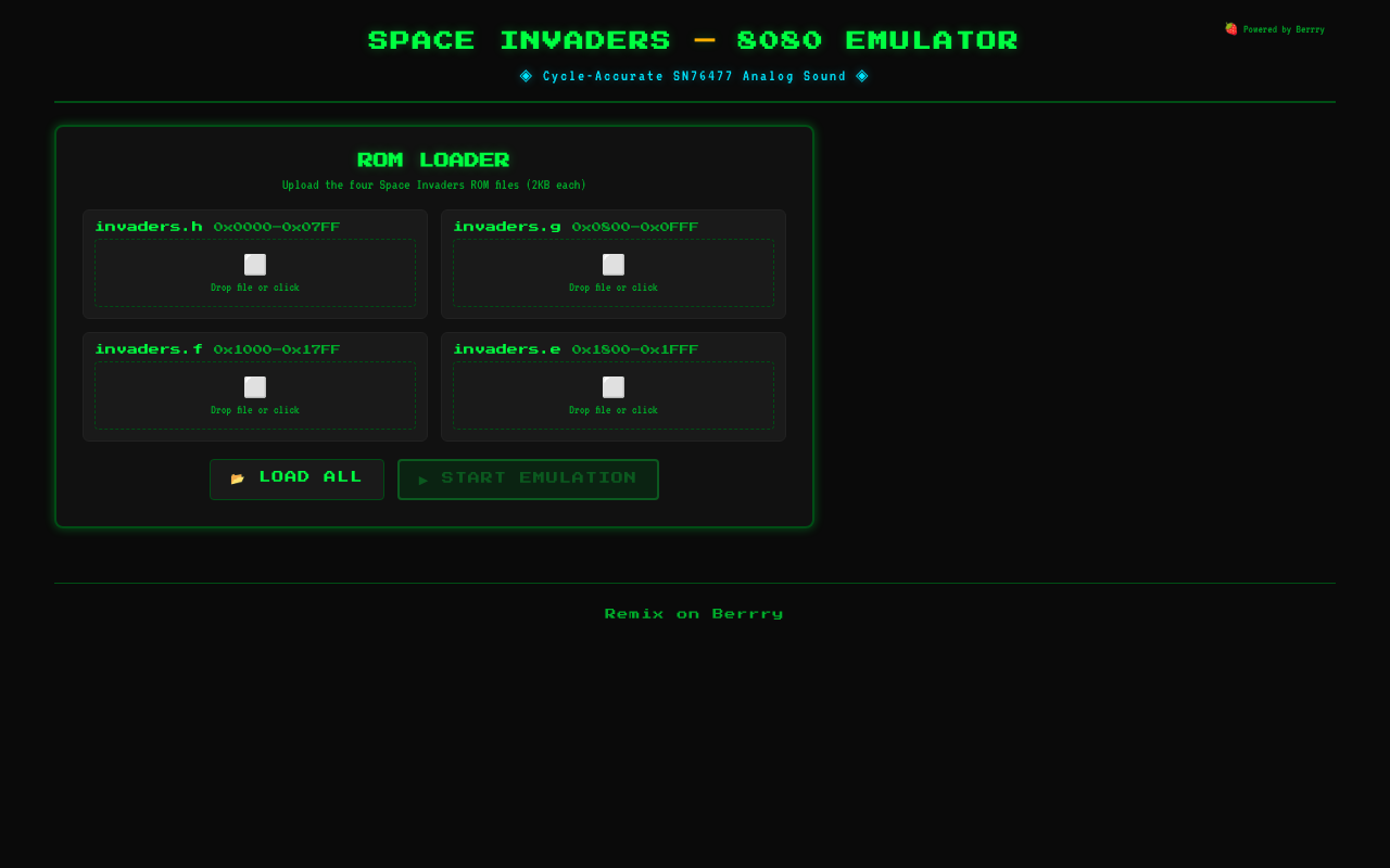 space-invaders-8080 app