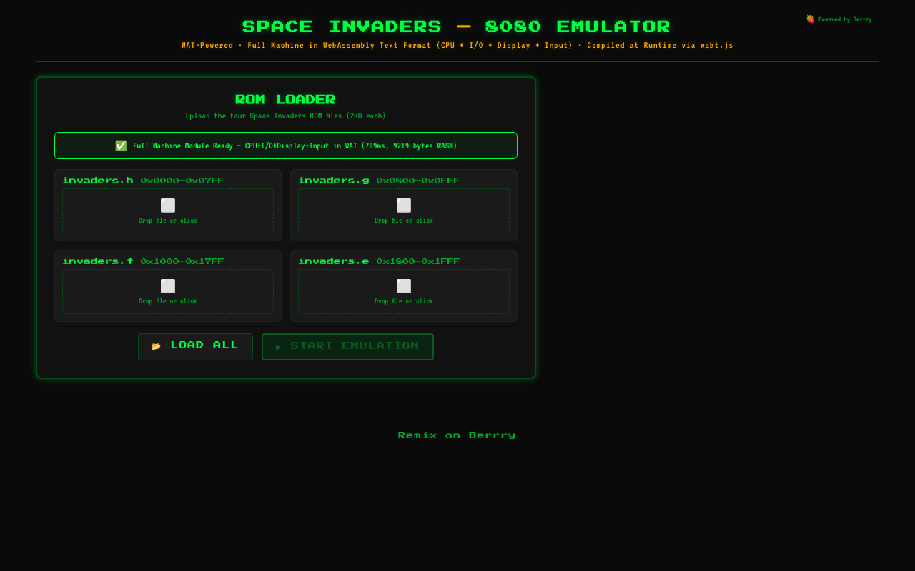 spaceinvaders-wasm app