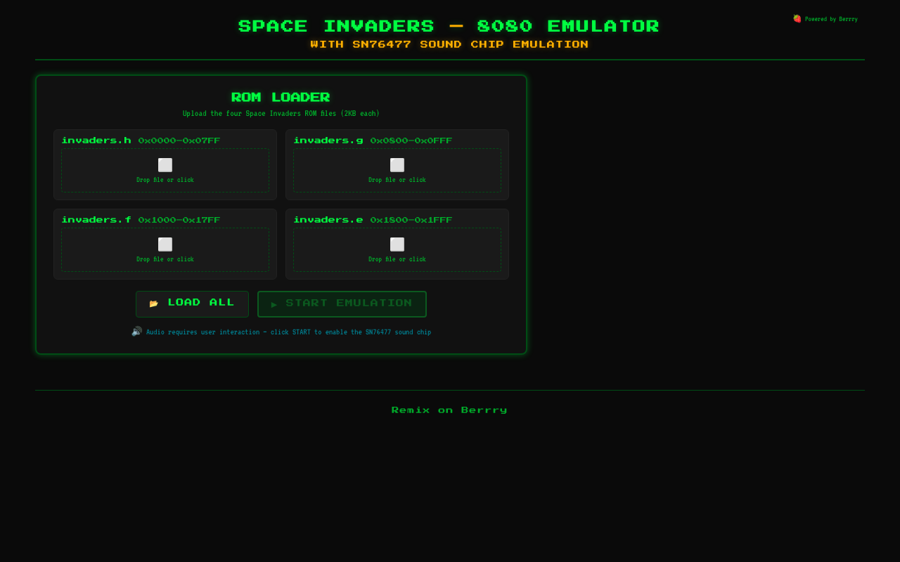Space Invaders 8080 screenshot