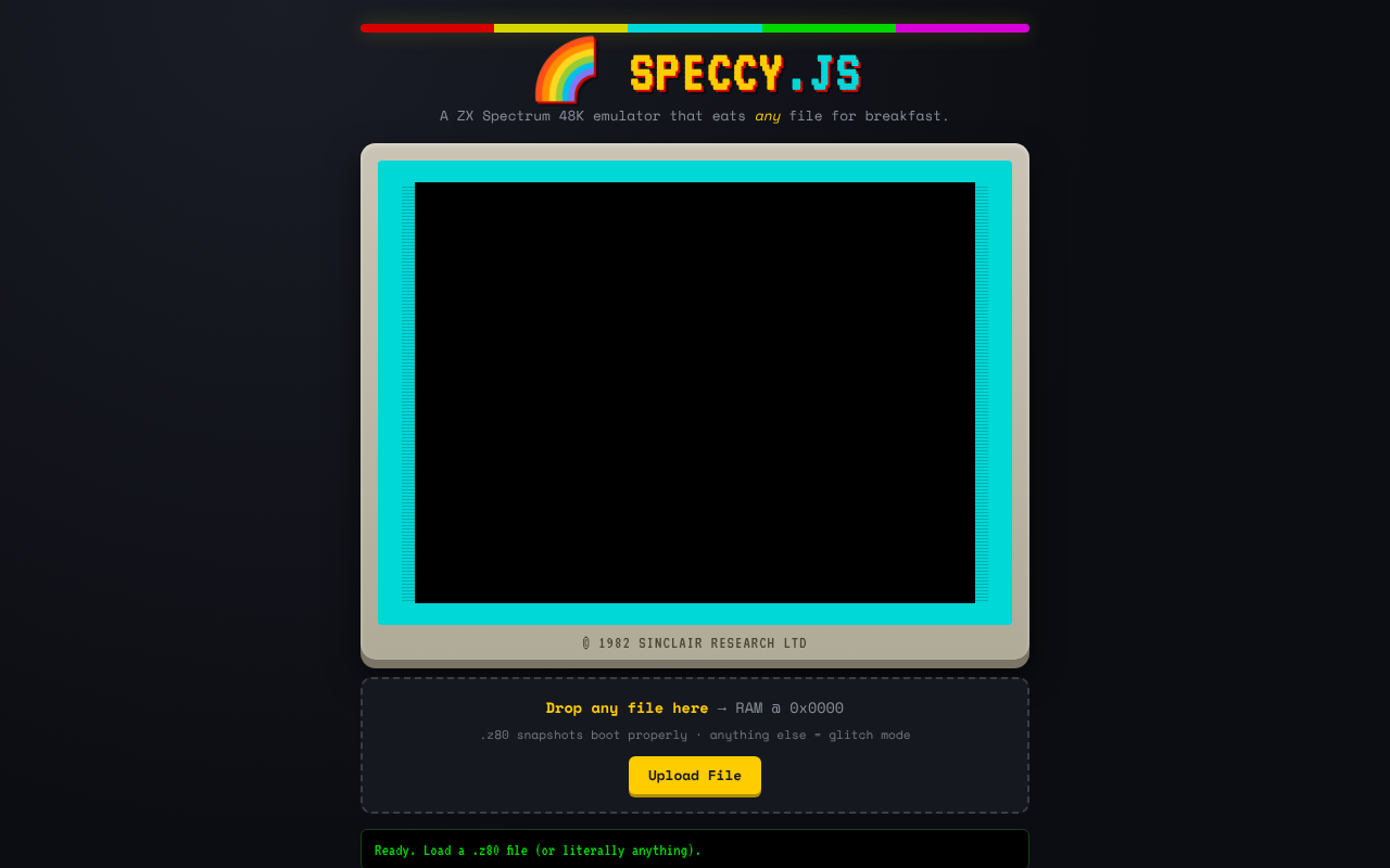 spectrum-emulator-browser app