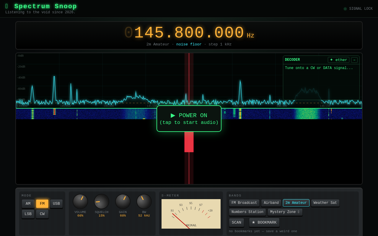 spectrum-snoop-simulated app