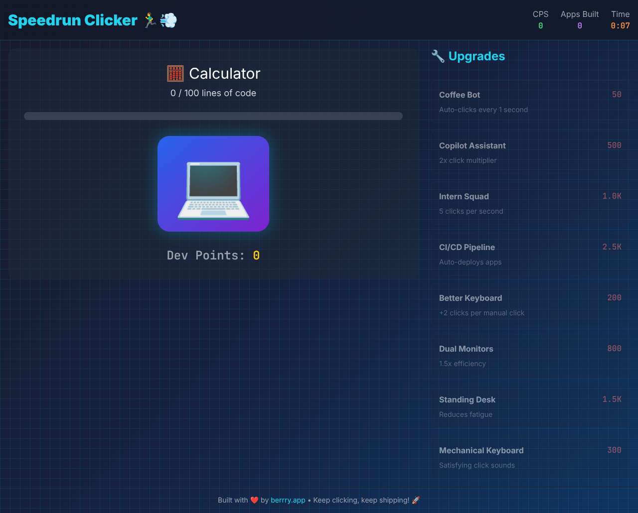 speedrunclicker app