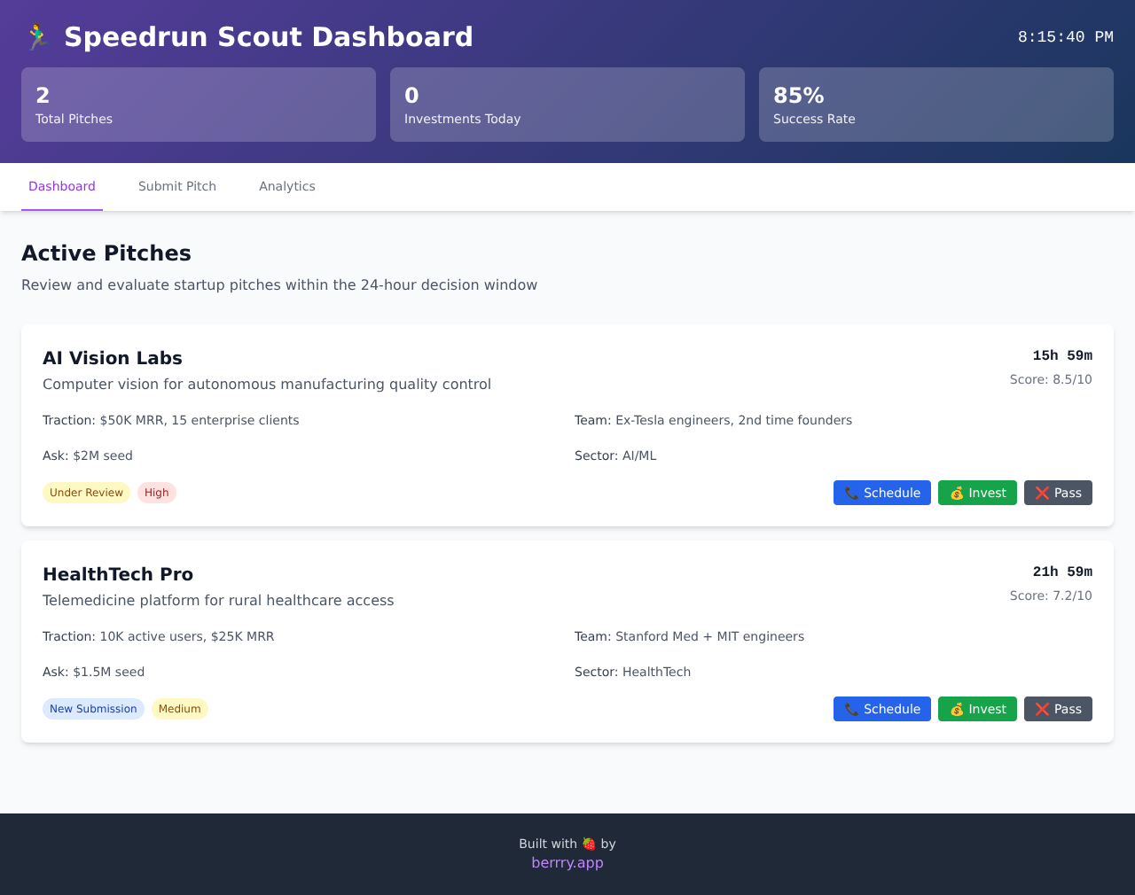 speedrundash app