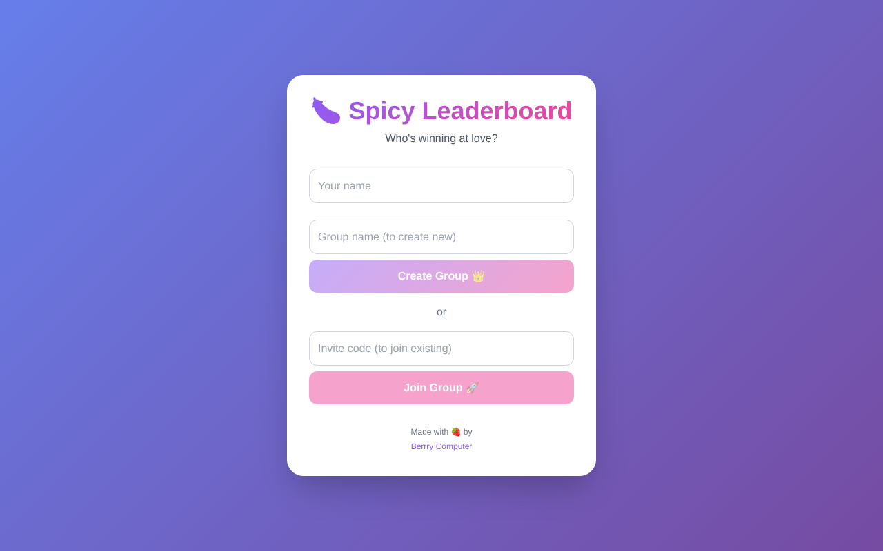 spicy-leaderboard app
