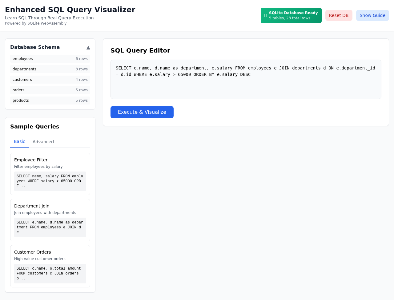 sqlweb app