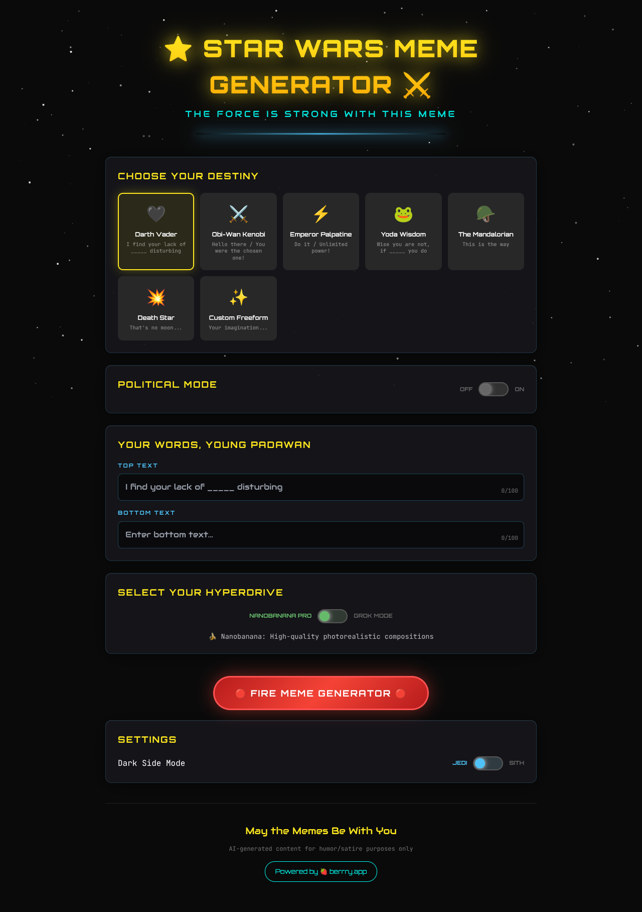 starwarsmeme app