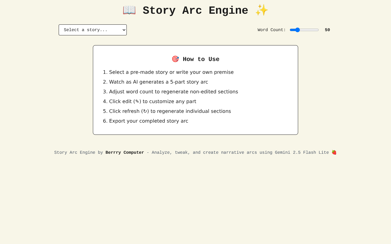 Story Arc Engine screenshot