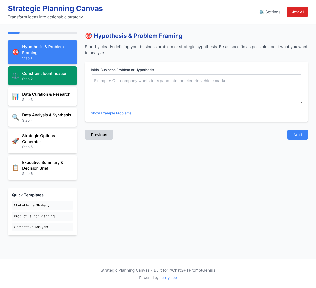 strategiccanvas app