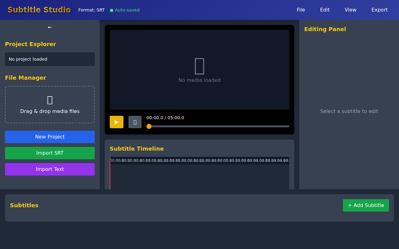 subtitlestudio app