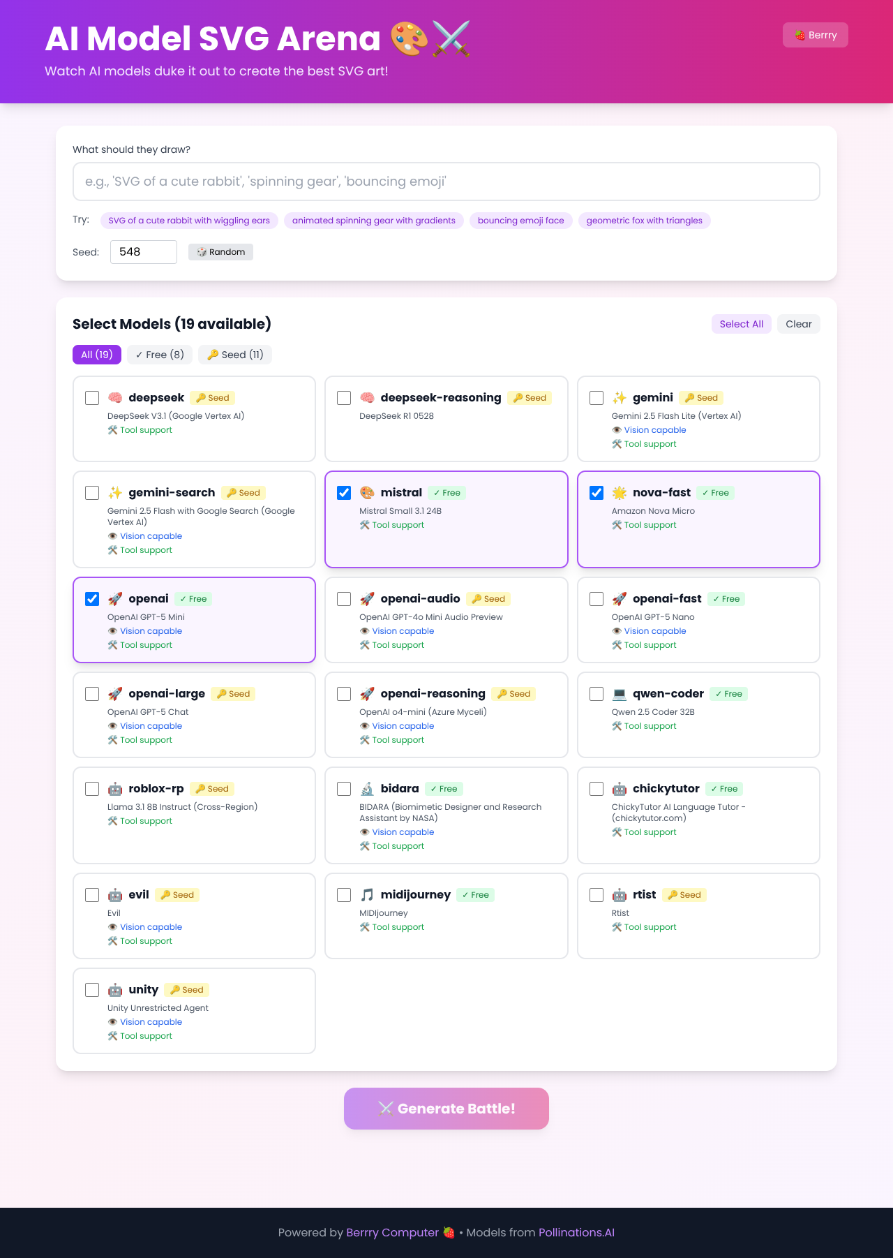 svgbattle app