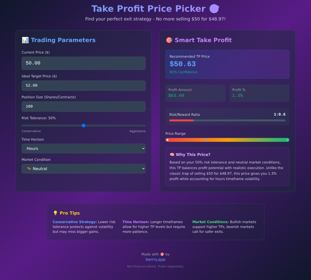 takeprofitpicker app