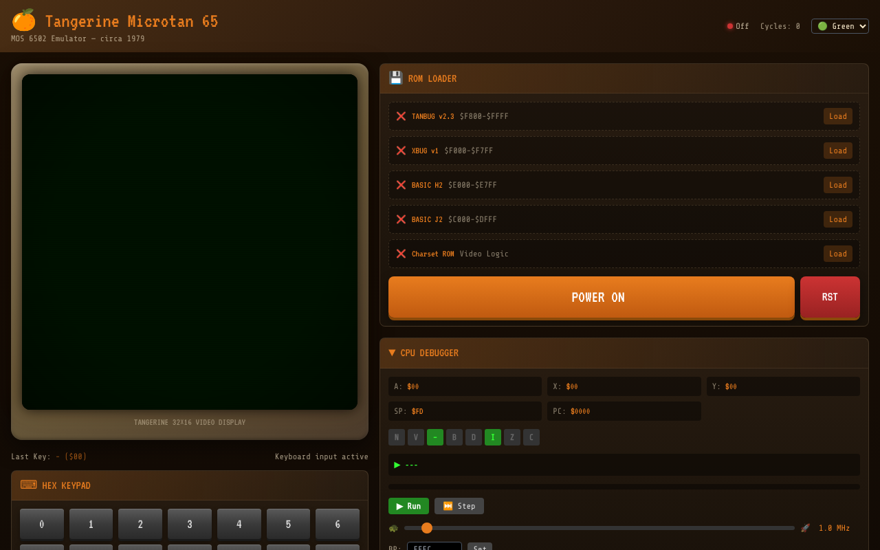 Microtan 65 Emulator screenshot