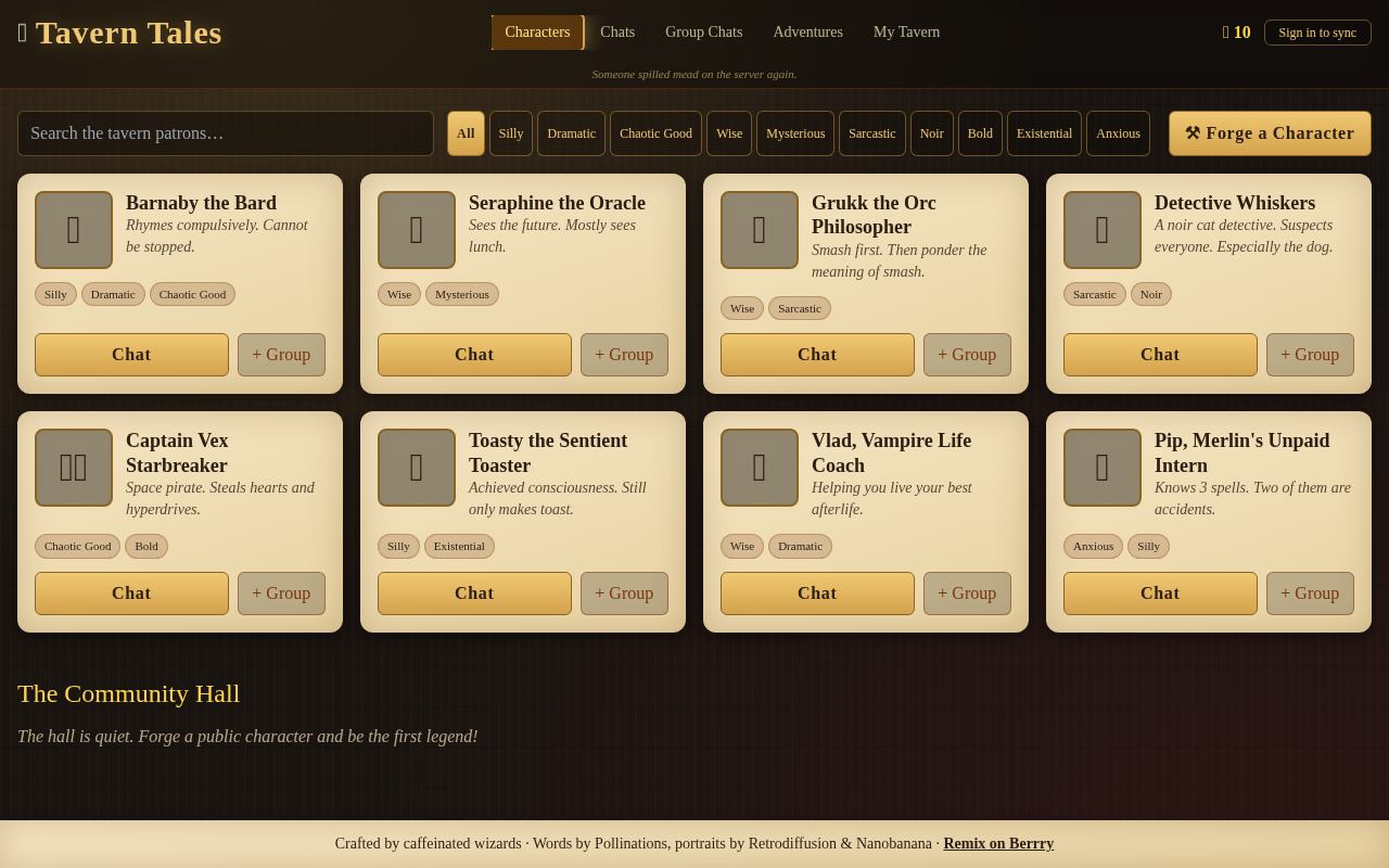 tavern-tales-character app