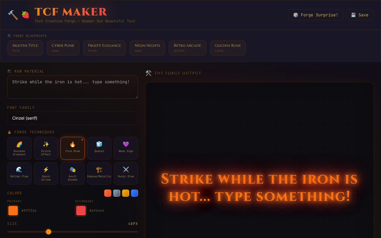 TCF Maker screenshot