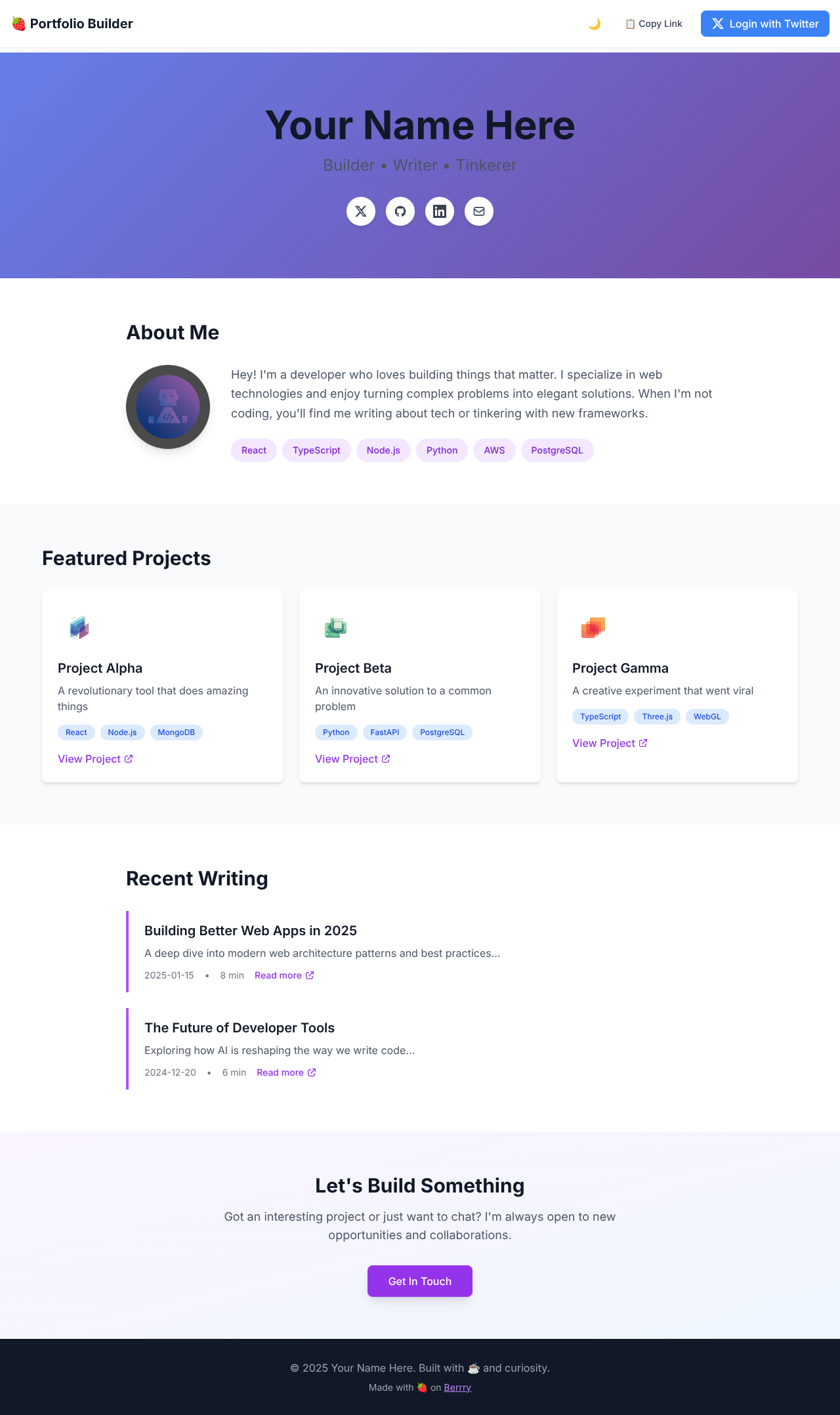 techportfolio app