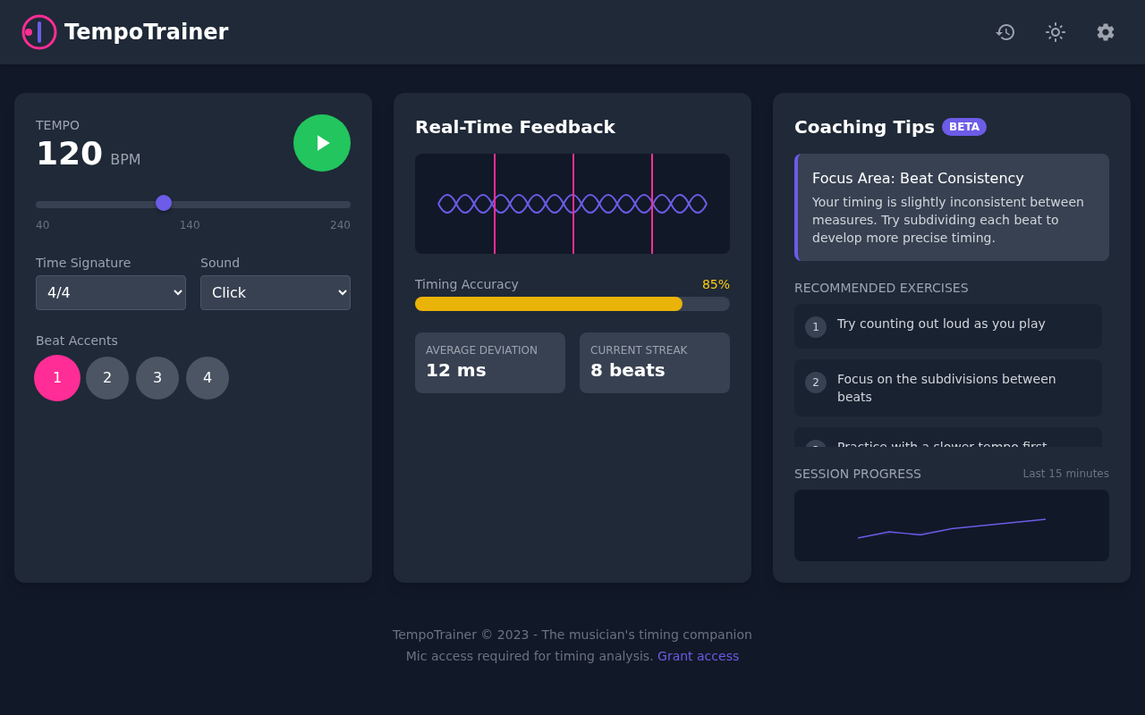 tempotrainer app
