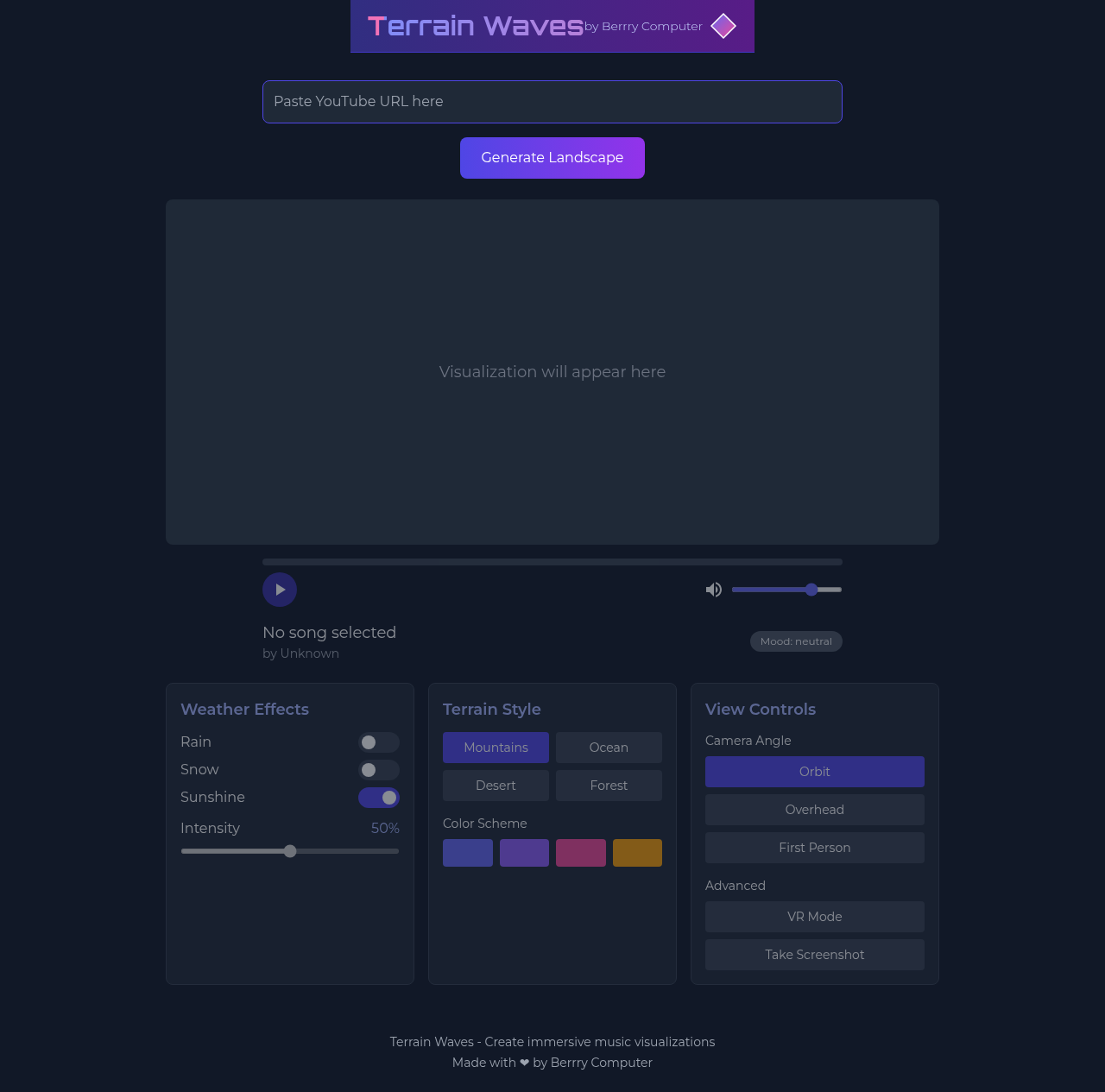 terrainwaves app