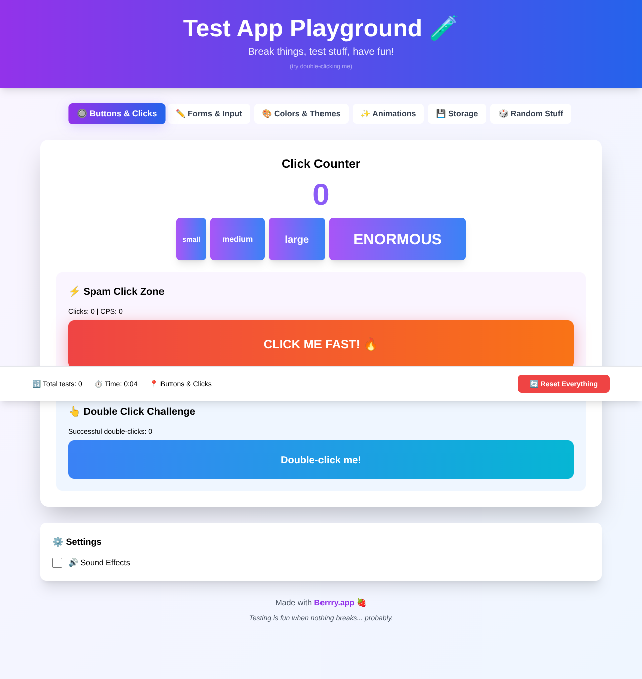 testplayground app