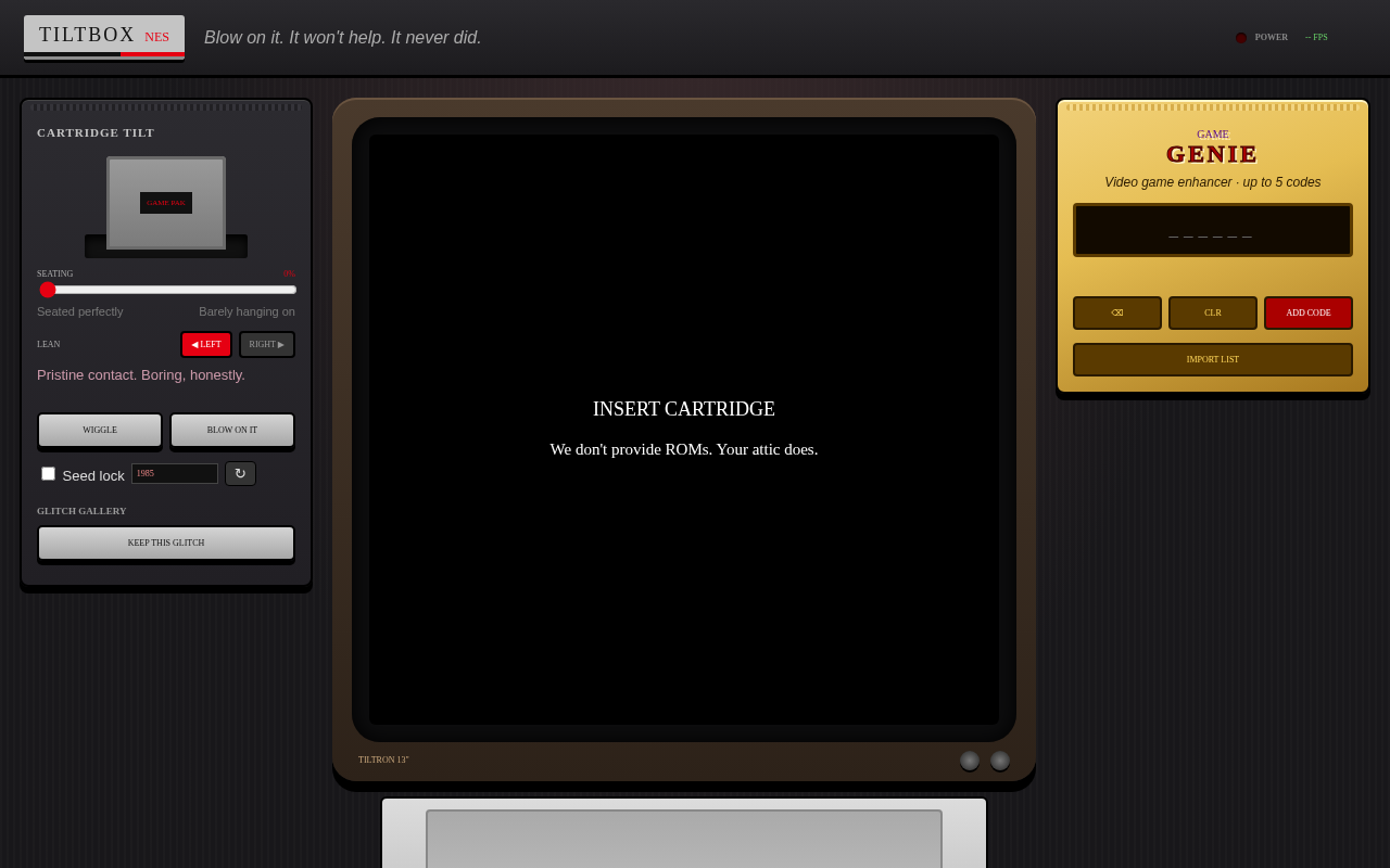 TiltBox NES screenshot