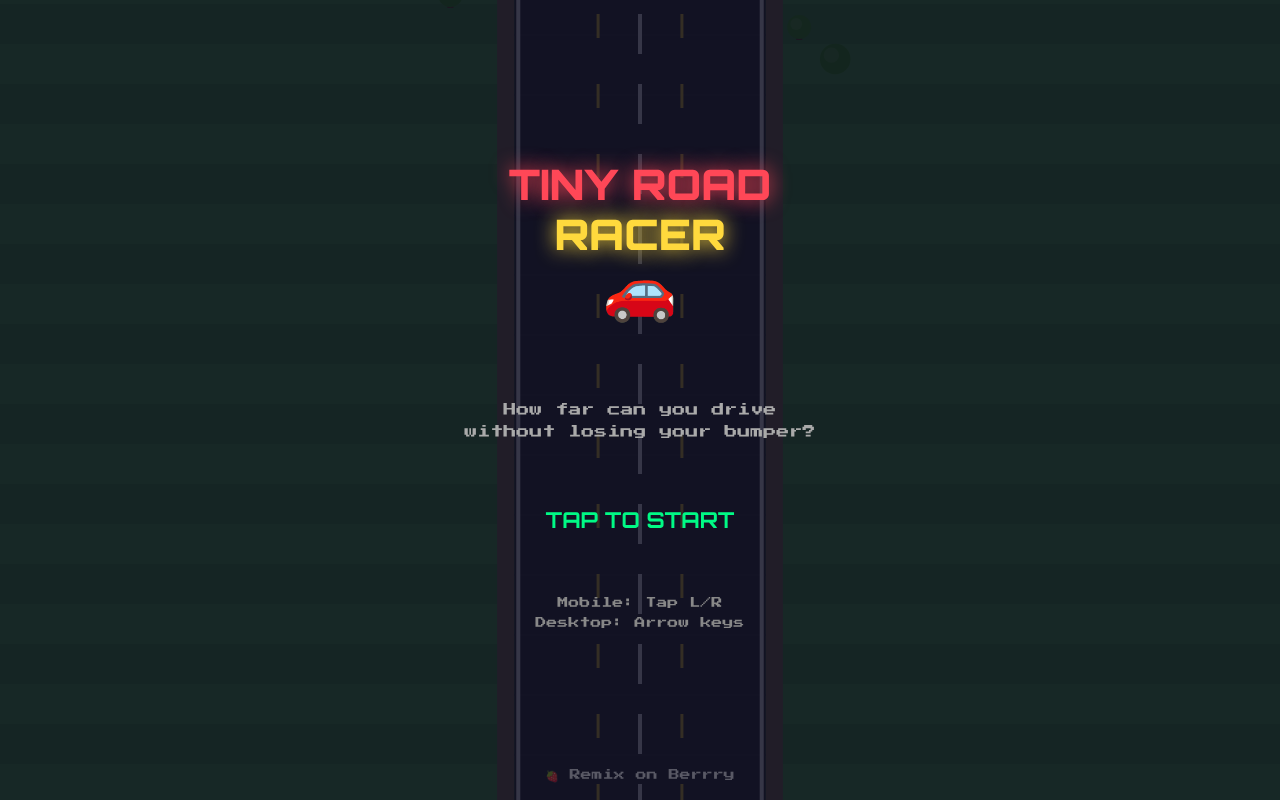 tinyroadracer app