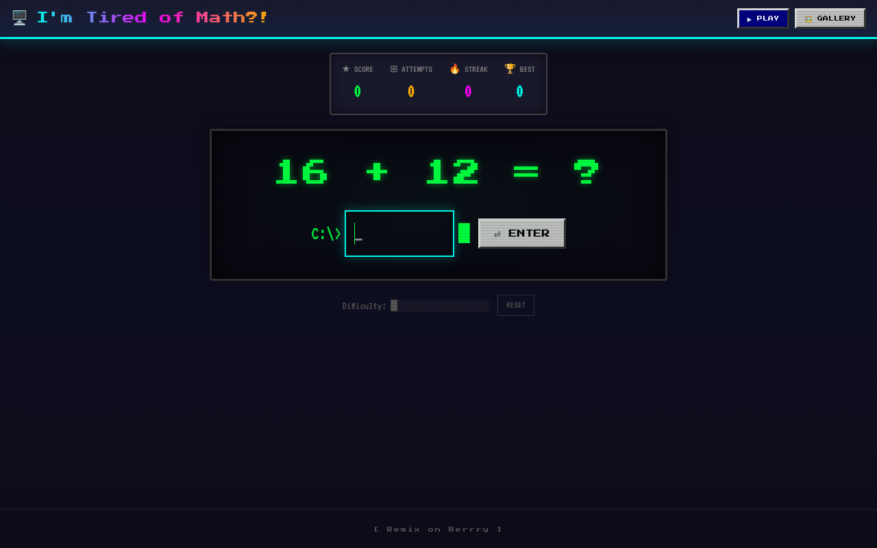 tiredofmath app