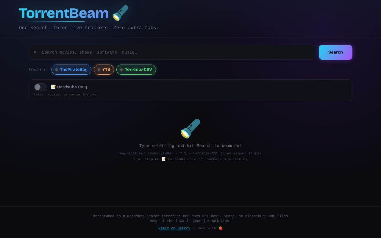 TorrentBeam screenshot