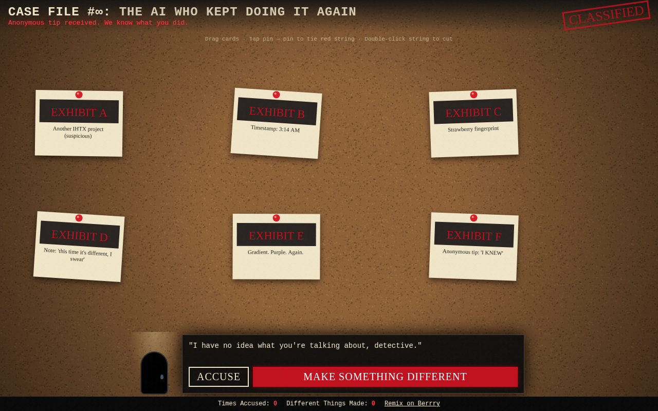 Case File Detective Board screenshot
