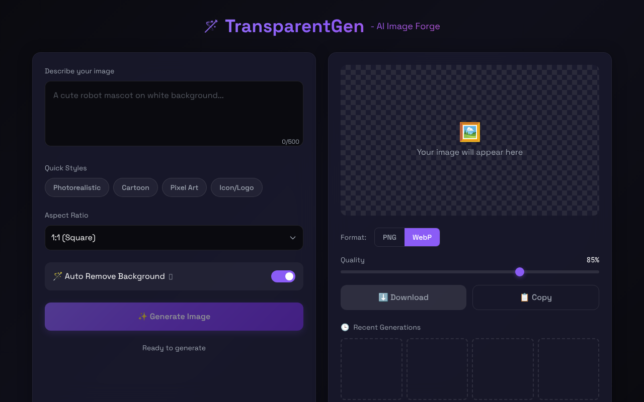 transparentgen app