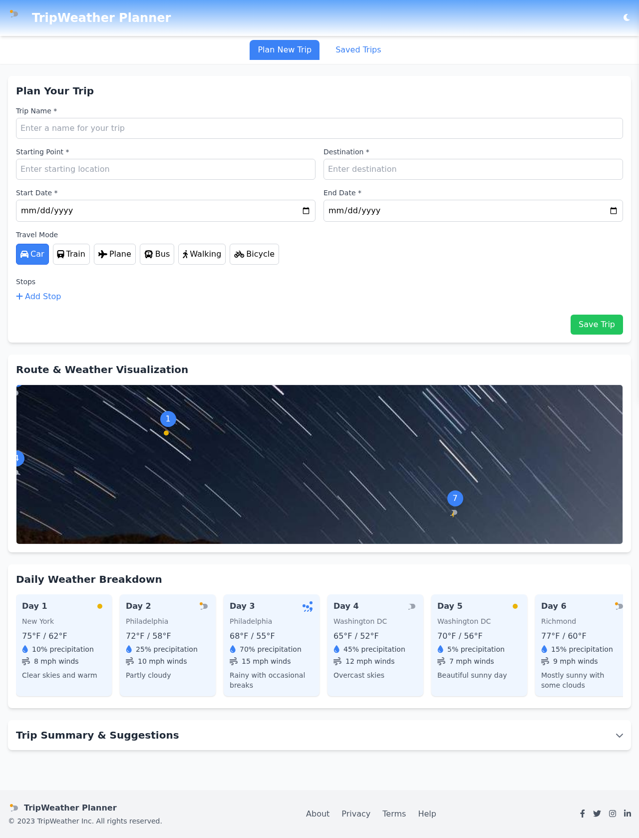 tripweather app