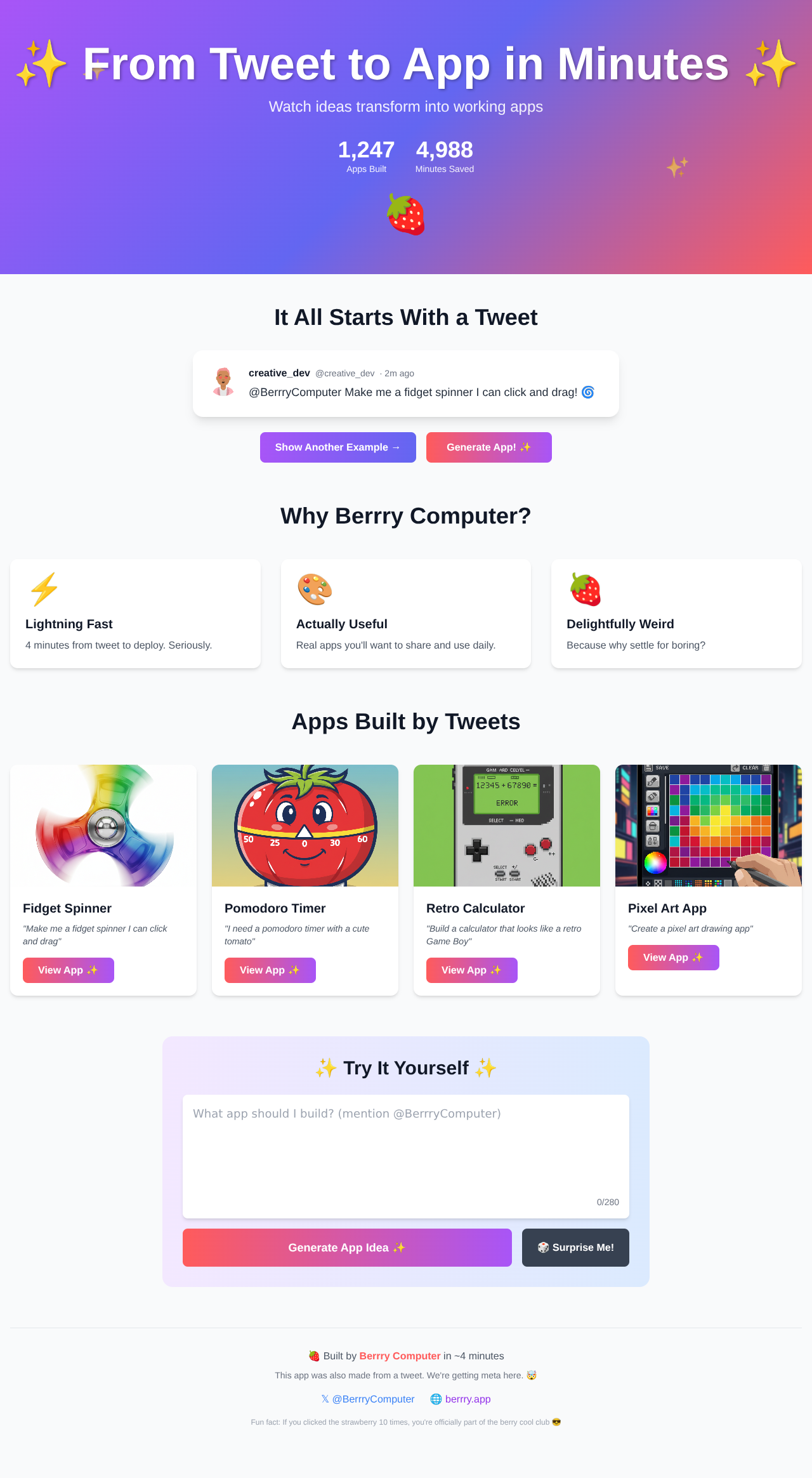 tweet-to-app app