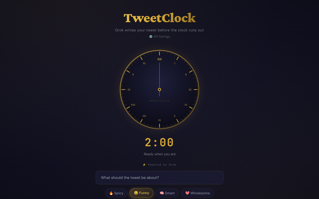 tweetclock app