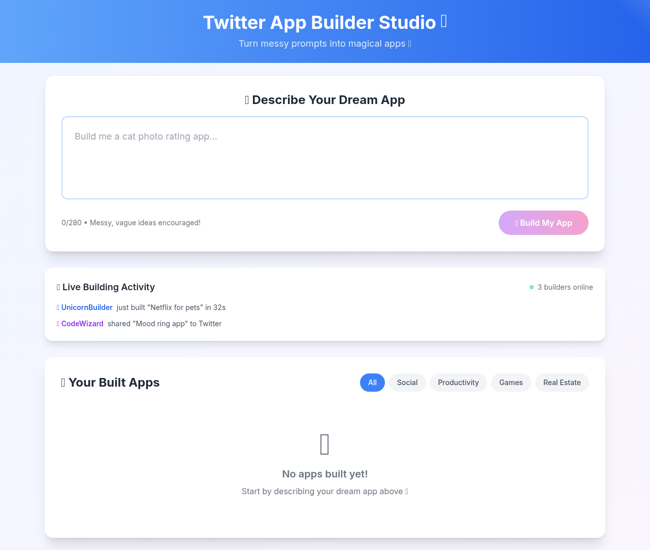 twitterbuilder app