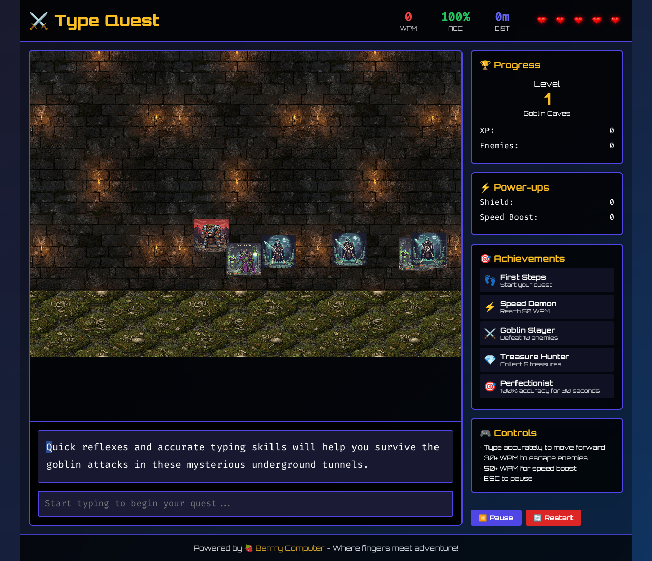 Type Quest: Typing RPG screenshot