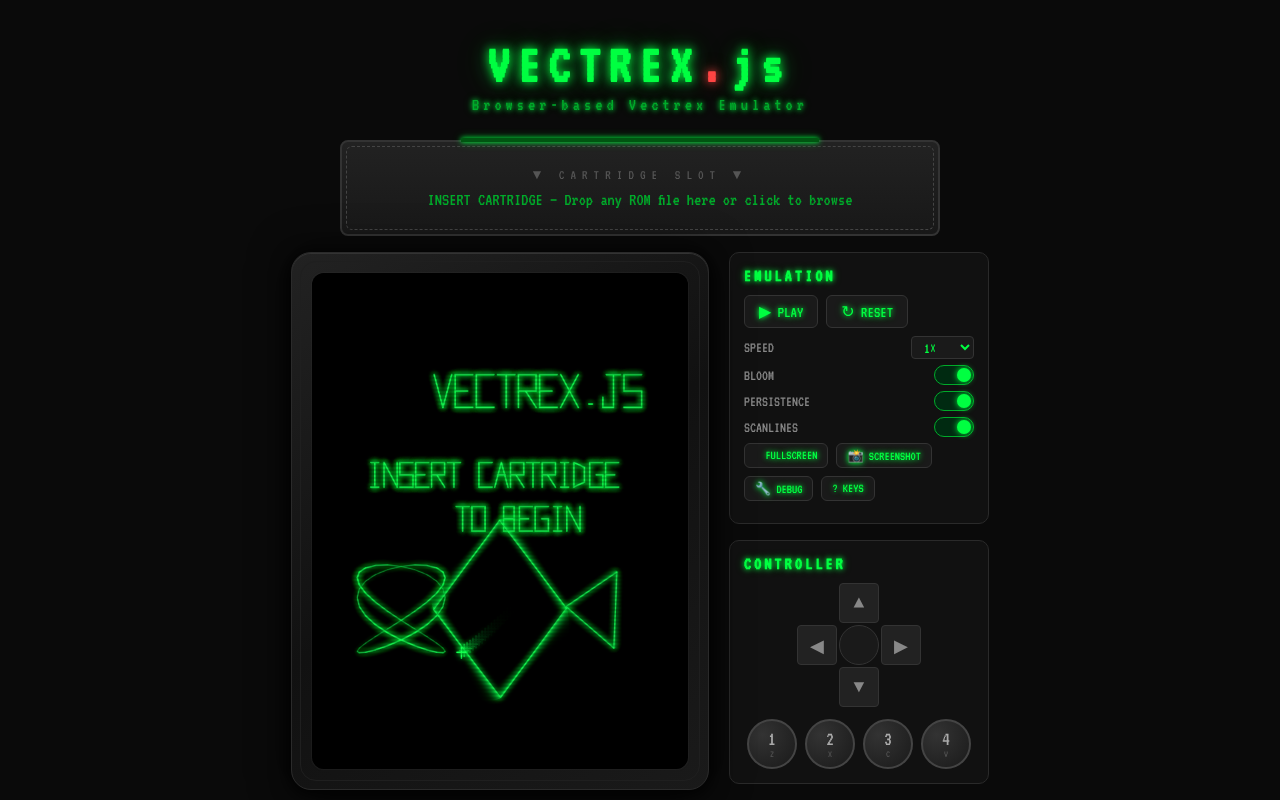 vectrexjs app