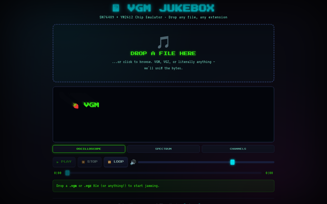 vgm-jukebox-retro-styled app