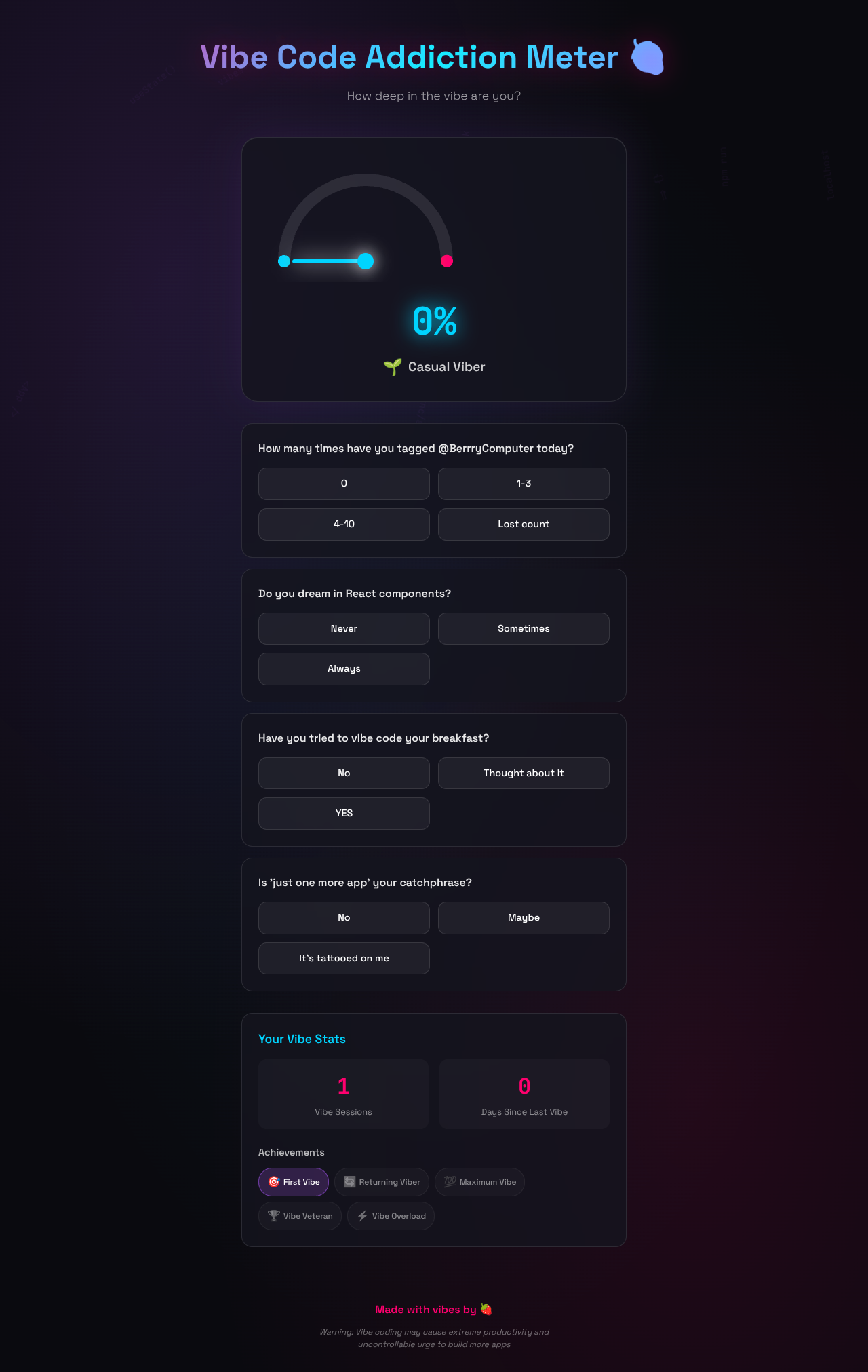 vibeaddiction app