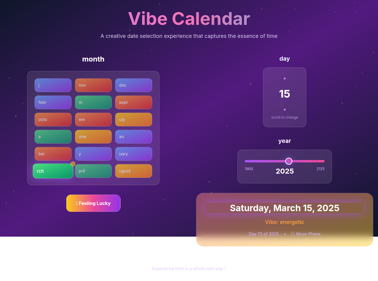 vibecalendar app