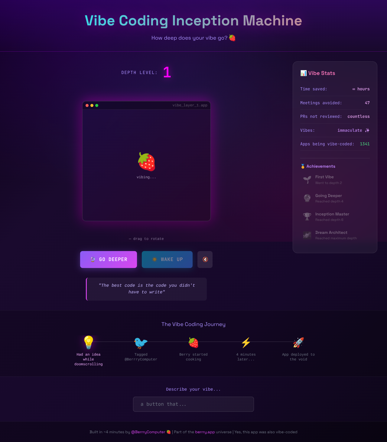 vibeception app