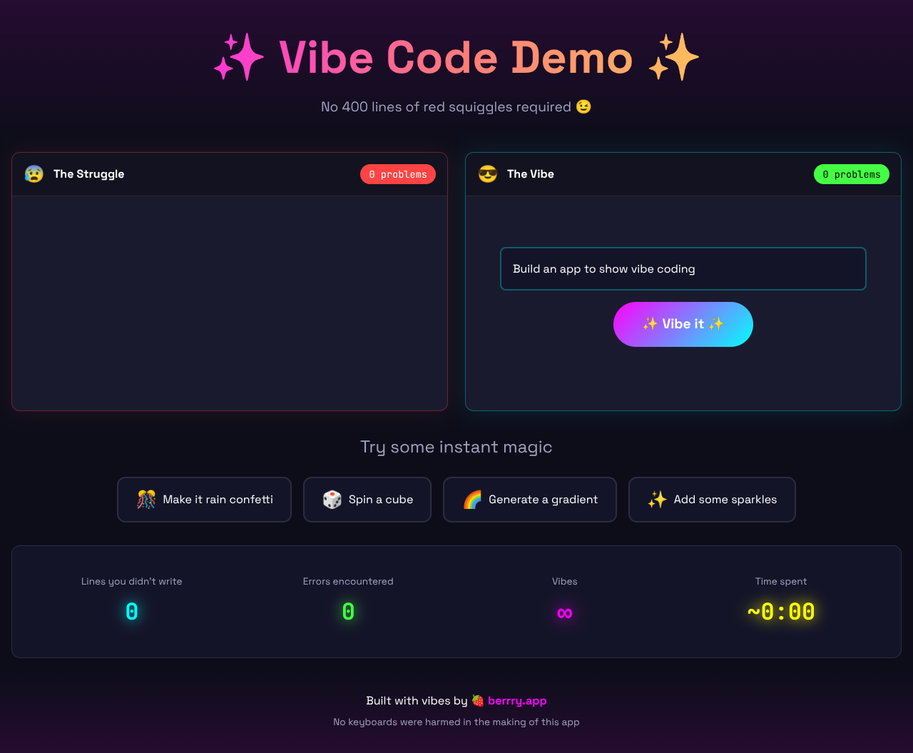 vibecodedemo app