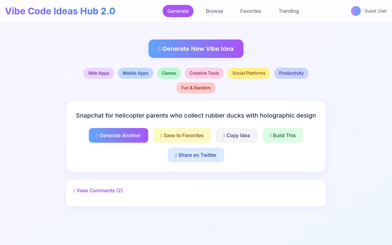 vibecodehub app