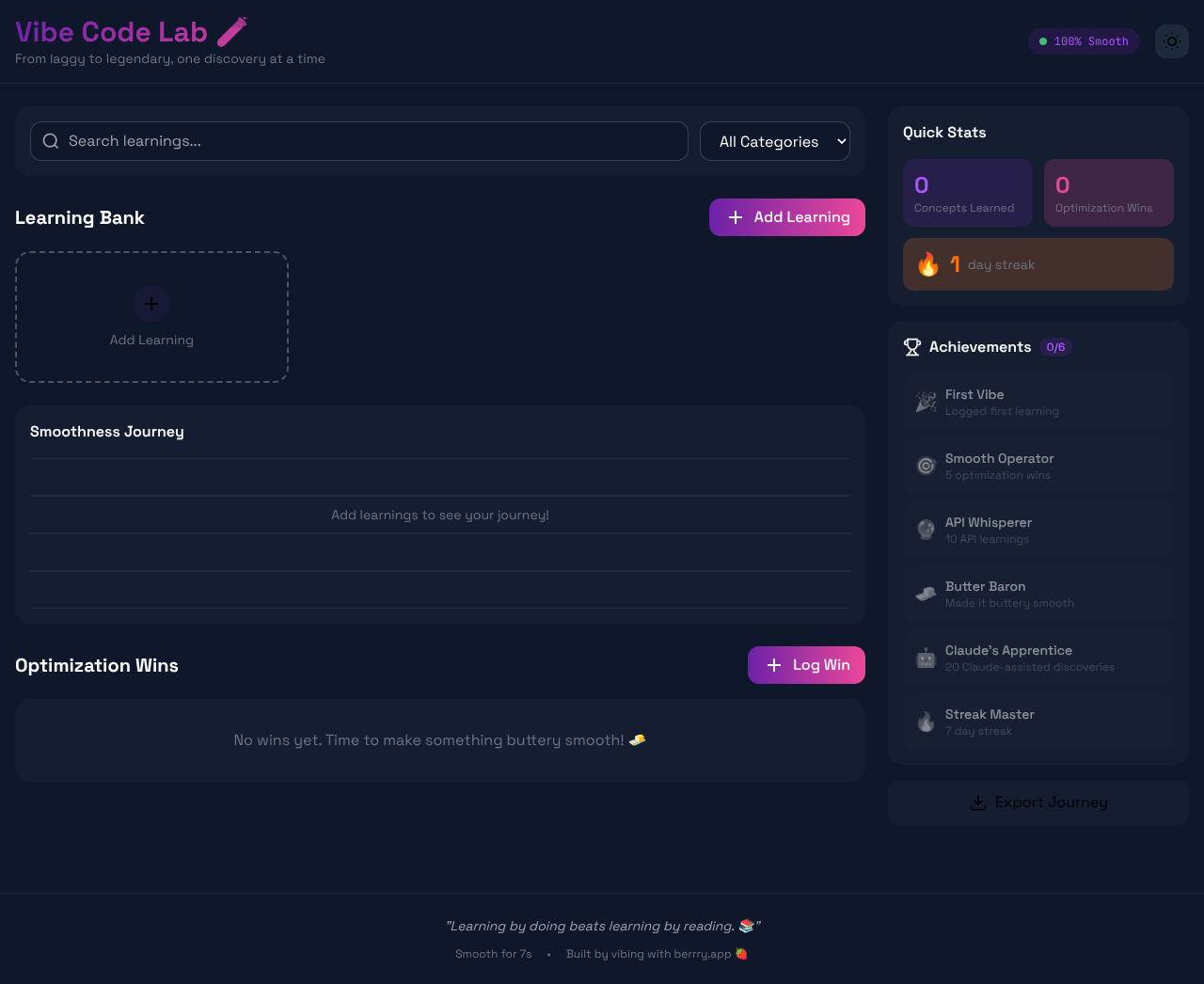 vibecodelab app
