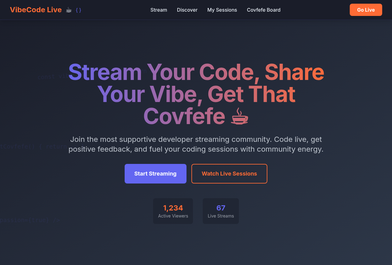 vibecodelive app