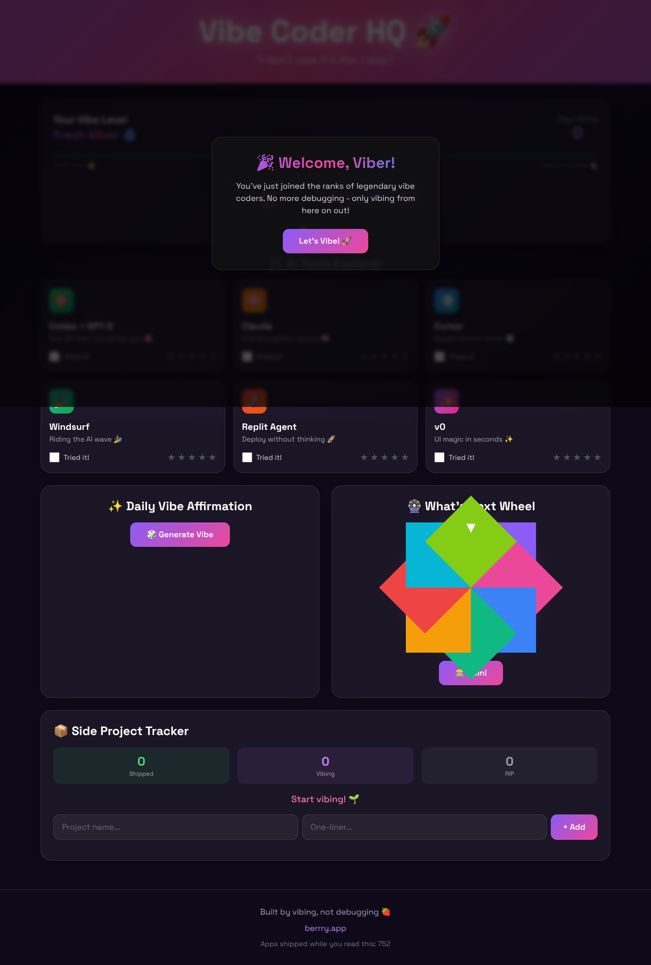 vibecoderhq app
