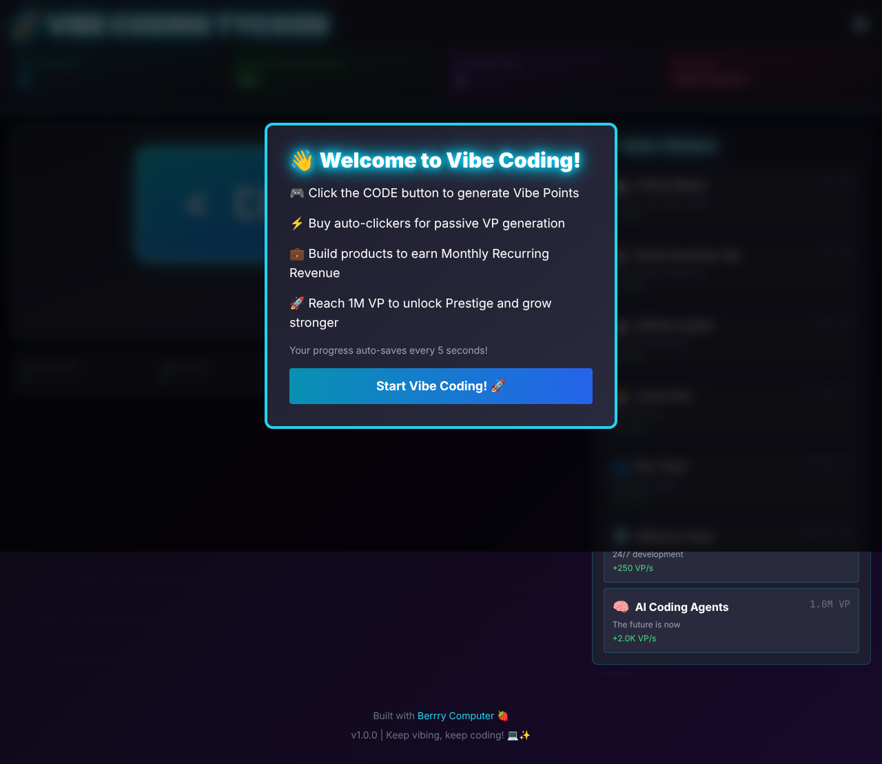 vibecodingtycoon app